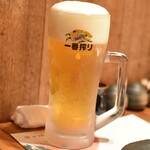 本格炭火焼鳥 清志郎 - 生ビール大（１，１００円）２０２６年１月