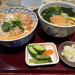手打そば賀登利庵 - 料理写真:姫かつ丼セット（温うどん）