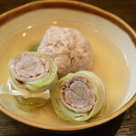 大納言本家 - おでん(ロールキャベツ・つくね)