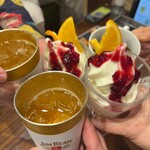 カフェ マスターズカフェ - ハイボールとパフェの乾ぱ〜い♫(笑)