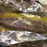鮮魚もとぶ さしみ亭 - 白身魚バター焼き定食