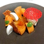 柿之屋　秋吉さんの富有柿とチーズムース　きな粉と黒糖のアイス（2025.11）