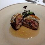 リストランテKubotsu - 天草産ほろほろ鳥と山口さんの椎茸のポッロ・インパナート（2025.11）