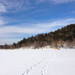 チミケップホテル - オーベルジュの目の前  氷結したチミケップ湖