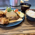 手作りハンバーグ卵 - 