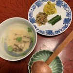 坂本屋 - 沢煮(スープ仕立)                    香の物