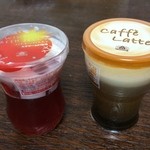 モロゾフ - 冬のゼリー（生クリームいちご）・カフェラテ生クリームコーヒームース