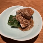 橙 - 前菜～胸肉胡麻ソース～