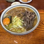 車屋うどん - 料理写真:肉金玉うどん大盛