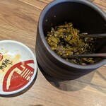 ずんどう屋 - 自家製ピリ辛高菜　サービス品