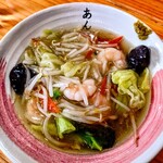 ラーメン あんず - えびそば (塩あんかけ)