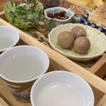 大衆しゃぶしゃぶ勝治 野毛店 - 日本酒飲み比べと酒の肴６品