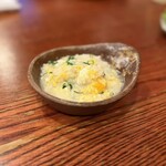 やどかり - はい。雑炊のでき上がり♪お食べ