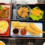 魚兼 - こども御膳　➕デザートにアイスが付きます