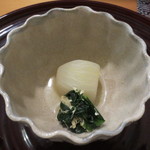 広尾 一会 - 京都の小蕪の炊き合わせ。