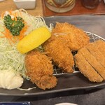 山かつ - 期間限定　よくばり御膳　おかずのアップ　キャベツは大盛