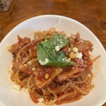 Toshi - アマトリチャーナのハーフパスタ