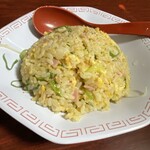 彩華ラーメン - 半チャーハン