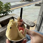 リッコジェラート - パッションヨーグルト&宮古苺とピスタチオケーキ