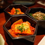 赤坂 みすじ - キムチ三種盛り 980円 2014.12.2x