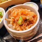 天ぷら割烹 ます梅 - 少し遅れてミニ丼登場