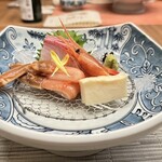 旬ダイニング 千の幸 - 鮮魚盛合せ、蟹刺し