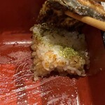 鰻家 - あと残り一枠でご飯の上に山椒を掛けて味変