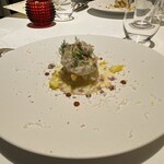 ラ・リベリュール - 前菜。エビとウニの何か。