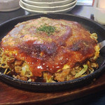 お好み焼き 銀志朗 - 銀志朗の広島風お好みランチ（めん入り）780円