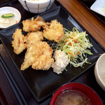 からあげ食堂 黒べえ - とり天定食¥760税込