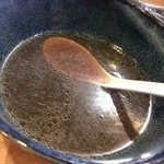 麺哲支店 麺野郎 - 鴨蒸籠風つけ麺-スープ割(2014/12)