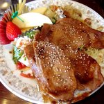 Arufa - しょうが焼きとピラフ！