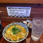 焼き鳥アポロ - 宇宙1うまい親子丼とわっしょい4杯目！また頼んでるっっ。