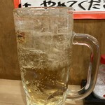 大衆立飲 もつ刺 すずき - メガハイは安くなってたな、600円