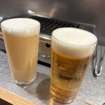 やきにく 梵厨 - マッコリビール　生ビール