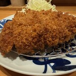 とんかつ 寿々木 - 特上リブロースかつ定食＋おつまみ牡蠣(3ヶ)＋あじフライ