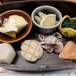 坊々樹 - わっぱの中　それぞれ綺麗で丁寧な味付け