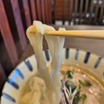 中華そば 鴨福 - 麺。