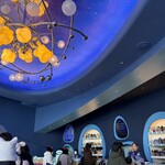 ビッグポップ - 店内。照明がポップコーン。可愛い