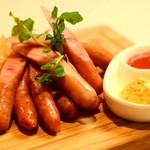 Assortment of juicy sausages