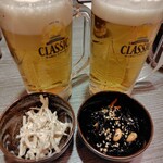 炭火居酒屋 炎 - 料理写真:生ビールはサッポロクラシック