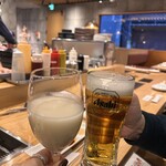 焼肉 高麗ガーデン - 最初にマッコリとビールで