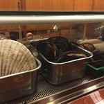 寿司処 博 - Dec, 14　左から天帆立、本ミル（http://www.zukan-bouz.com/nimaigai/heterodonta/bakagai/mirukui.html）、赤貝