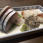 さい藤 - お刺身　しめ鯖と生ミズタコ刺