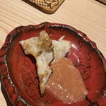 すし岩瀬 - スミイカのゲソと酒盗