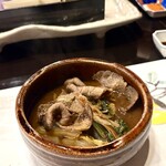 旅館 すぎもと - 猪味噌鍋　出来上がり^_^