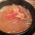 Korean Kitchen Kung - チゲ定食（チゲ・サラダ・ごはん）通常750円・ランチパスポートで500円