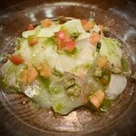 関山米穀店 - ヒラスズキのカルパッチョ