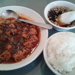 芙蓉菜館 - 陳麻婆豆腐、小ライス、スープ