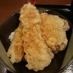 讃岐製麺 - 選べる天丼(イカ、エビ、サツマイモ)